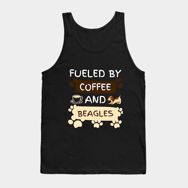 Fueled by Coffee and Beagles Tank Top by jackofdreams22